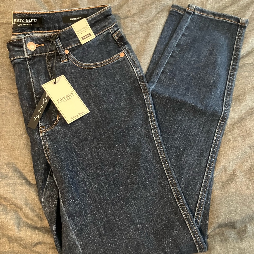 Judy Blue Women's Classic Dark Denim Skinny Jeans